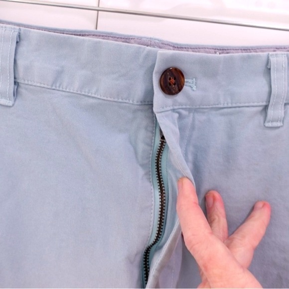 Bonobos The Chino Short Light Blue Flat Front Sz 34 Pockets Preppy Coastal - Picture 11 of 12